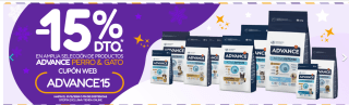 15% descuento en Advance 15 perros y gatos