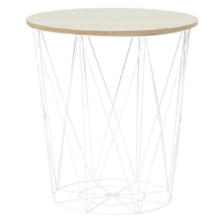 Bout de canapé blanc Gaëlle plateau amovible à 17,54€