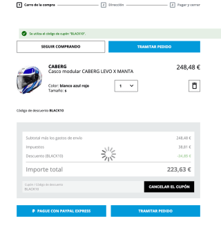 Casco de moto CABERG LEVO X 22.06 fibra modular a solo 223,63€