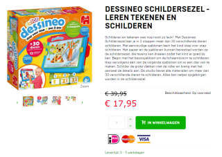 Dessineo Schildersezel leren tekenen en schilderen voor €17,95 bij Dagknaller