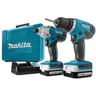 Makita combiset boormachine + slagschroevendraaier incl. 2 accu’s en koffer voor €149 bij Praxis
