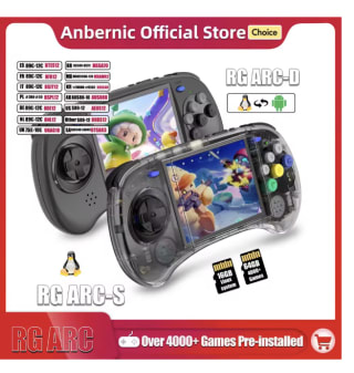 Consola Retro Emuladora ANBERNIC RG ARC-S Sistema Linux Pantalla 4" IPS chip RK3566 Salida a TV HD por solo 65,99€