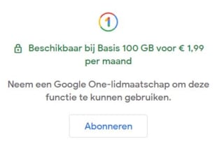 Gratis VPN bij Alle Google One accounts vanaf €1,99