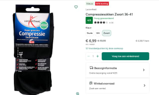 Lucovitaal Koper Geweven Compressie Steun Sokken voor €6,99 bij Holland & Barrett