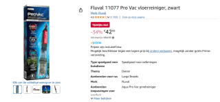 Fluval ProVac Bodemreiniger voor €42,99 bij Amazon