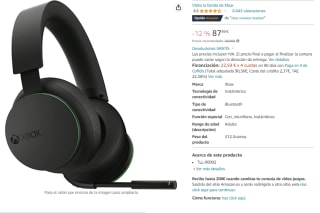Auriculares Microsoft Xbox Wireless Headset por 87.99€