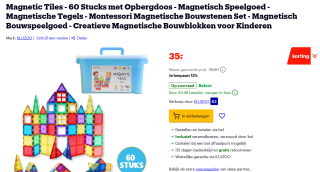 Magnetisch Speelgoed – 110 stuks voor €31,59 bij Bol