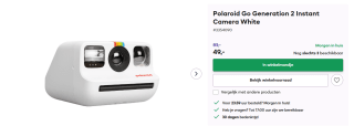 Polaroid Go White - Generation 2 voor €49 bij CameraNU
