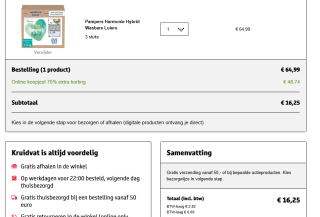 Pampers Harmonie Hybrid Wasbare Luiers 3 stuks voor €16,25 bij Kruidvat