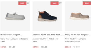 50% korting op geselecteerde schoenen bij HeyDude