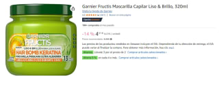 3 Botes de Garnier Fructis Mascarilla Capilar Liso & Brillo, 320ml por 8.79€