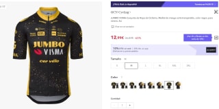 Maillot equipación Jumbo Visma ciclismo por 9,09€
