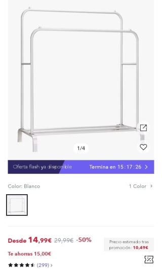 T-LoVendo Perchero Burro Doble Rail por 11,24€.