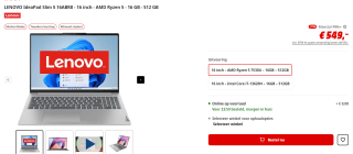 Lenovo IdeaPad Slim 5 voor €549 bij MediaMarkt