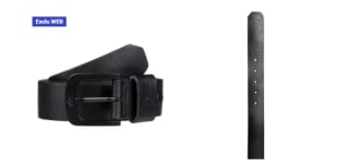 Quiksilver Ceinture en cuir THE EVERYDAILY Noir Homme à 44,70€