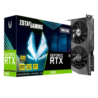 Placa Gráfica da Zotac, modelo RTX 3060 Twin Edge de 12GB - R$ 2.299,99