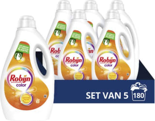 Robijn Color vloeibaar wasmiddel - 5 x 36 wasbeurten - voordeelverpakking - 180 wasbeurten voor €18,71 bij Bol.com