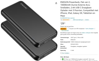 Enegon powerbank a 10000 mAh 2 stuks voor €15,50 bij Amazon