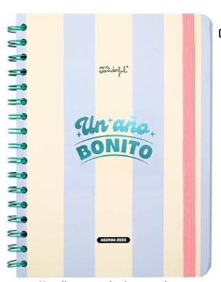 Mr. Wonderful - Agenda Wonder 2025 Semanal - Un año bonito - Incluye 8 Hojas de Pegatinas y Bloc de Notas Adhesivas con Formas por 8,95€