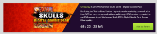 Warhammer Skulls 2023 Goodie Pack gratis via GOG.com