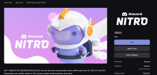 Gratis 1 maand Discord Nitro via Epic Games