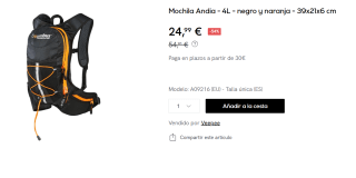 Mochila Columbus Andia - 4L por 24.99€