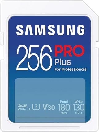 Tarjeta SD Samsung Pro Plus 256GB V30 por $375 en Amazon