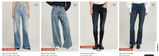 20% korting op jeans en broeken + 10% extra korting dmv de code bij G-Star