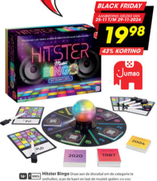 Hitster Bingo voor €19,98 bij Top1Toys