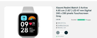 Xiaomi Redmi Watch 3 Active Smart Watch: £24.99