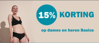 15% korting op de enkel verpakte Basics voor dames & heren bij Sloggies
