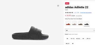 Adidas adilette 22 voor €34,99/€39,99 bij Foot Locker