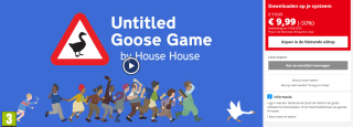 Untitled Goose Game voor €9,99 in de Nintendo eShop