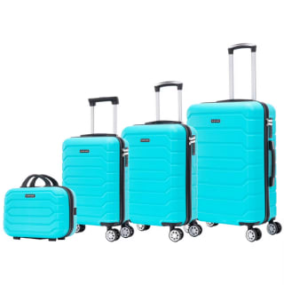 Conjunto 4 Maletas de Viaje Carcasa Ligera de ABS Cerradura Numérica 4 Ruedas Giratorias 360° por 49,10€