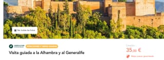 Visita guiada a la Alhambra y al Generalife desde solo 35€