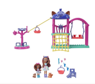 Parque de City Tails juegos de las Enchantimals de Sabine y Seneca Squirrel+ 2 muñecas con mascota y accesorios