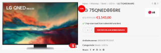 LG 75QNED866RE TV voor €1545 bij Hofma