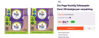24x Page Vochtig Toiletpapier voor €24,95 bij iBood