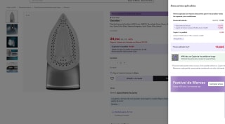 Plancha Horizontal IronHero 2600 Force 2600W Tecnología Power Steam Golpe de Vapor 210 g/min por 14,66€