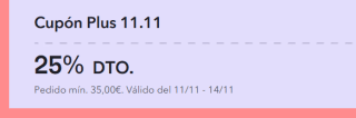 Nuevo cupón 25% descuento en pedidos superiores a 35€ en Miravia