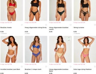 5 slips voor €27,99 bij Hunkemöller