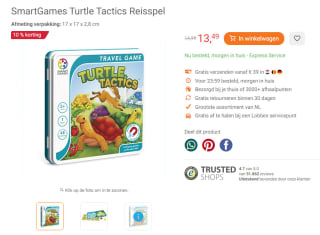 SmartGames Turtle Tactics Reisspel voor €13,49 bij Lobbes