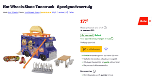 Hot Wheels speelset Taco Truck Play Case voor €17,34 bij Bol