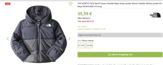 The North Face Baby North Down Hooded jas voor €35,59 bij Outlet46