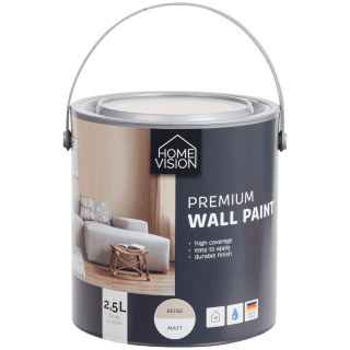 Home Vision muurverf 2.5L in diverse kleuren voor €7,93 bij de Action