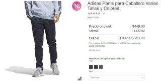 Pants Adidas por $319| Descuento Costco