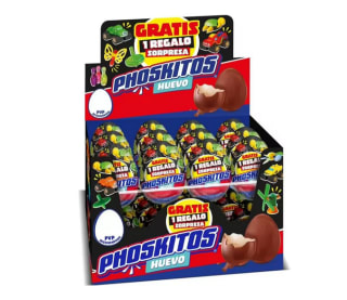 24 Unidades Phoskitos Huevos Sorpresa de chocolate por solo 12,90€ (Nuevos usuarios 10,97€)