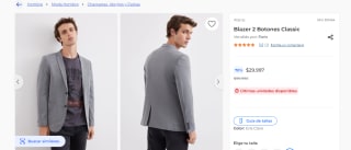 Blazer 2 Botones Classic por $29.997