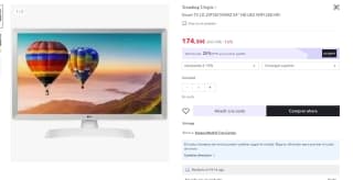 Smart TV marca LG modelo 24TQ510SWZ 24" HD LED WIFI LED HD color blanco por 169€