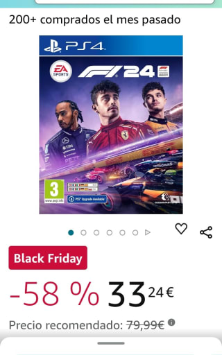 EA Sports F1 24 PlayStation 4 por 33,24€.